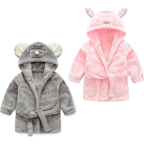 High quality childrens bathrobe Retail! Baby pc 1 boy girl soft velvet robe pajamas coral children dress baby clothes