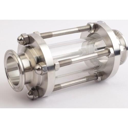 2" Tri Clamp Type Flow Sight Glass Diopter For Homebrew Diary Product Stainless Steel SS304 Ferrule OD 64mm