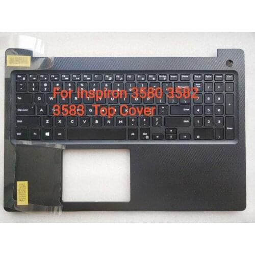 For Dell Inspiron 3580 3582 3583 3584 3585 Upper Case Palmrest Cover /Bottom Case Cover 00TG41 0G0KKJ 086HKP 00TG41 Keyboard RU