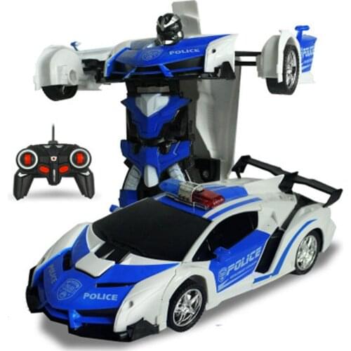 Electric RC Car Sports Car Shock Resistant Transformation Robot Toy Remote Control Deformation Car RC Robots Children Toys