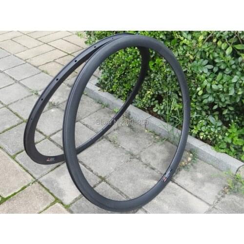 FLX-RIM-C03 : 3K Carbon matt Cycling road bike Bicycle 700C Clincher wheel rim 38mm (Basalt Brake Side)
