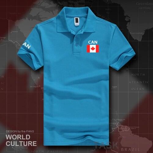 Canada Canadians polo shirts men short sleeve white brands printed for country 2017 cotton nation team flag new fashion CA CAN