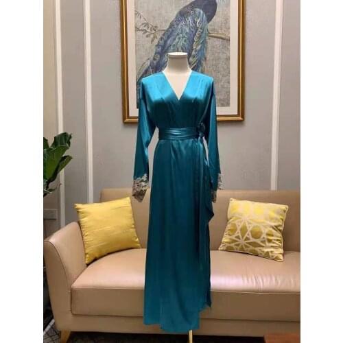 Real silk robe