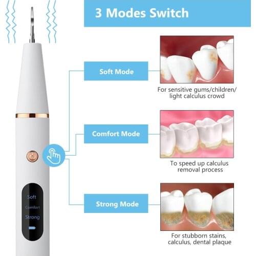 Tooth Cleaning Tool Electric Sonic Dental Scaler Teeth Whitening Portable Tartar Teeth Cleaner Tool Ultrasonic Calculus Remover