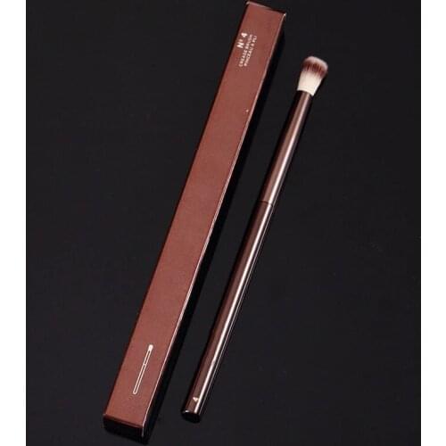 Eyeshadow Crease Makeup Brush No 4 Metal Handle Soft Synthetic Eyeshadow Nose blending Contouring Cosmetics Brush Tool