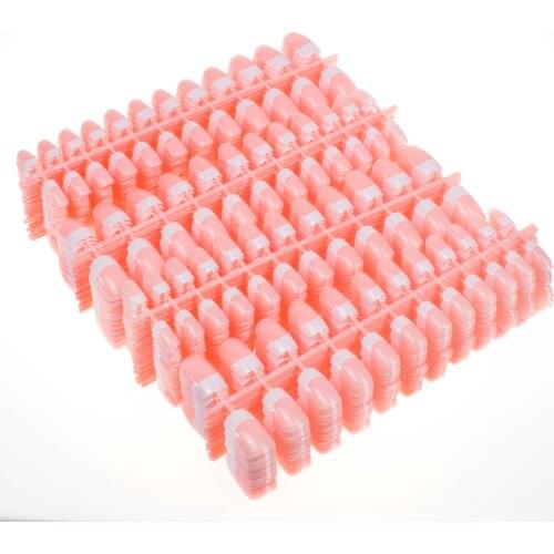 100sheets 2400pcs Classical French Fake Nails Wholesale Short Natural French Nails False Batch Sale Nail Art Store Basic Tools