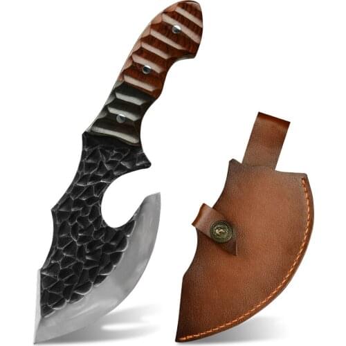 Slaughter Forged Knife Cooking Knifes Kit 75cr1 High Carbon Steel 6mm Thick Nonstick Blade Skinning Poultry Bone Chopping Knives