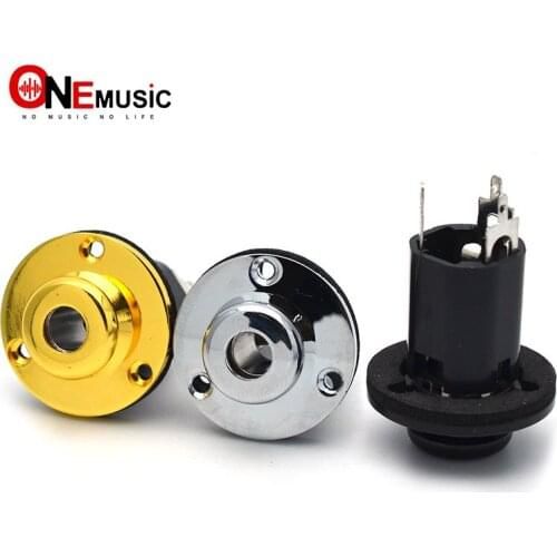 Brass Round End Pin Style 6.35 output Jack for Brass Acoustic Guitar Ukulele Equalizer EQ Pickup output