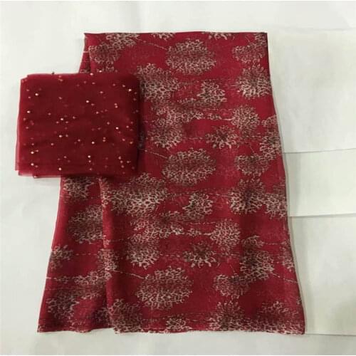 LX! New Arrival High Quality Printed Silk Chiffon Fabric 5 Yards And 2 Yards Of Tulle Chiffon Fabric! F33015