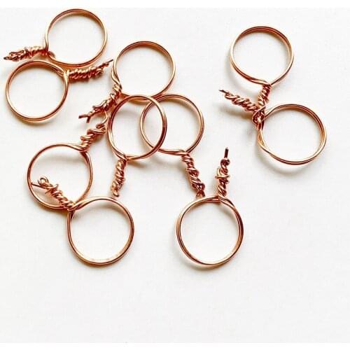10pcs Copper Wire Diy Crafts Projects Big Ring Jewelry Components Diy Pendant Making Metal Jewelry Accessories Wholesale