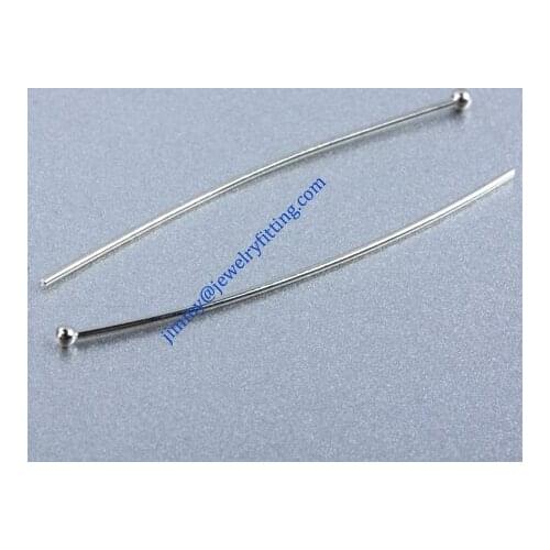 Jewelry Making findings Raw brass metal Ball head Pins Ball pins wholesale 0.6*35mm with 1.5mm beads shipping free