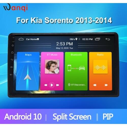 9 inch Android10 RDS Split Screen Multimedia Stereo For KIA Sorento 2013 2014 Car Player Navigation GPS Radio SWC wifi BT NO DVD