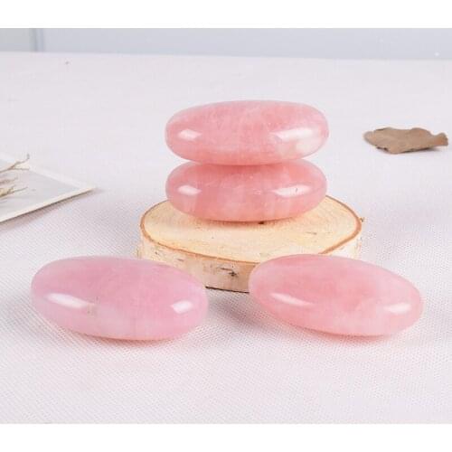 Natural Stones And Minerals Palm Stone 6*4*2cm Rose Quartz Chakra Massage Healing Hot SPA Reiki Crystal Beauty Health Care Tool