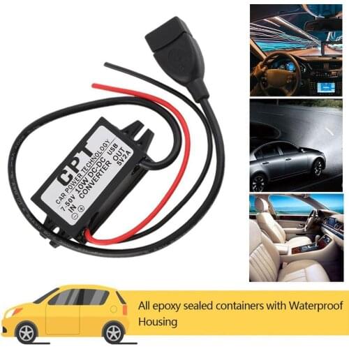 New 5 Types Car Power Technology Charger DC Converter Module Single Port 12V To 5V 3A 15W with Micro USB Cable Dropshipping