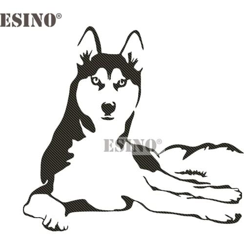 New Design Car Styling Husky Dog Funny Style Waterproof Vinyl Decal Body Decorative Sticker PVC 3D Carving Decal