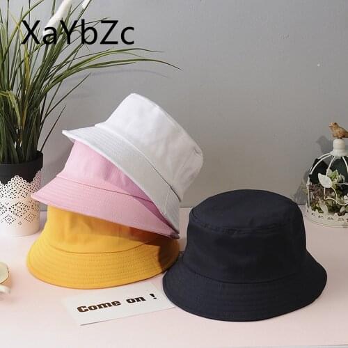 XaYbZc Unisex Summer Foldable Bucket Hat Women Outdoor Sunscreen Cotton Fishing Hunting Cap Men Basin Chapeau Sun Prevent Hats
