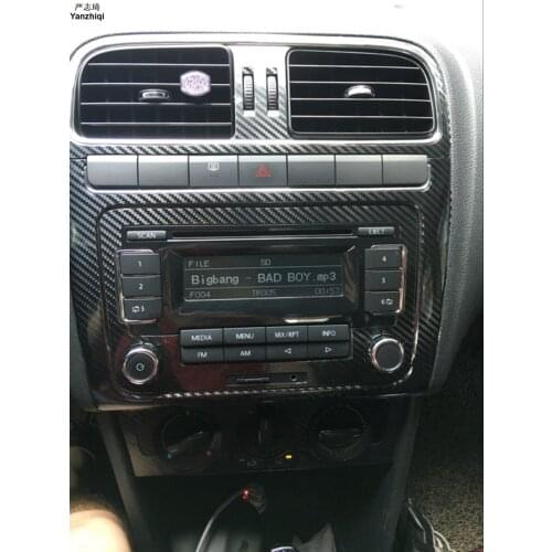 The full set of carbon fiber Carbon fiber interior control car stickers for 2002-2010 2011-2013 2014-2017 VW Volkswagen POLO