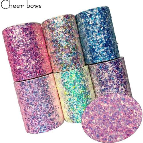 Cheer bow 75mm Glitter Ribbon Synthetic Leather Fashion Shiny Materials Gifts Packing Wrapping DIY handmade Hair Bow Accessories
