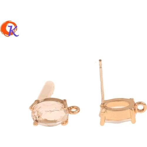 Cordial Design 50Pcs 6*10MM Earring Findings/Jewelry Accessories/Hand Made/DIY Jewelry Making/Soft Pin/Crystal Earrings Stud