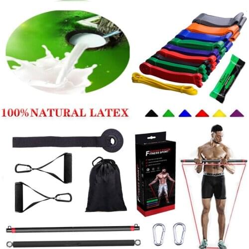 Sport Pull Rope Resistance Band Yoga Elastic Belt Training Stick Set Comprehensive Training Expander Pilates Fitness Equipment
