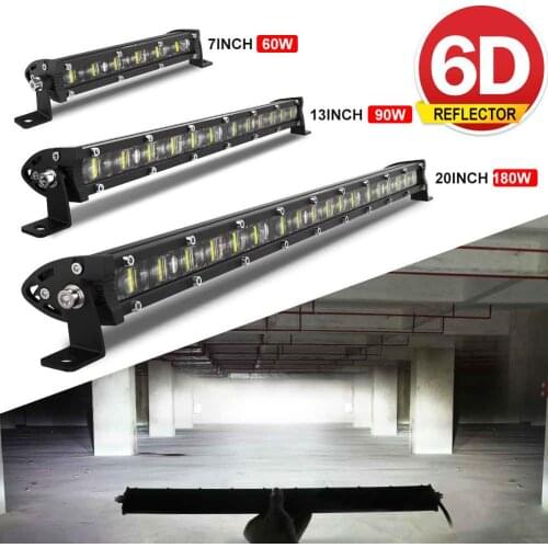 NAOEVO 6D Slim LED Light Bar Off Road 7'' 13'' 20'' DRL Fog Running Led Lights for Cars Niva lada 4x4 ATV Truck Led Headlights