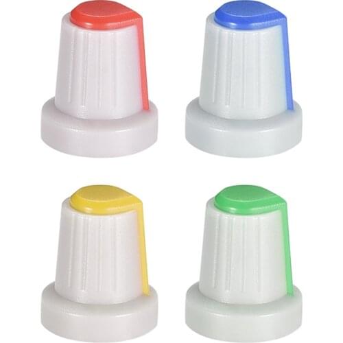 Uxcell 10Pcs 6mm Shaft Hole Knob for Speaker Effect Pedal Amplifier Grey Potentiometer Knob Synthesizers Electric Guitar