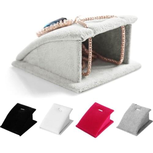 Velvet Pendant Necklace Chain Jewelry Display Stand Holder Organizer Show Rack