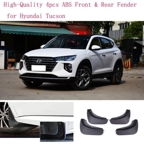 High-Quality 4pcs ABS Front & Rear Fender for Hyundai Tucson Car Mud Flaps Splash Guard Mudguard Mudflaps Accessories
