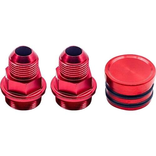 Rear Block Vent Accessories Plug Aluminum Sealing Ring Valve Cover Kit For HONDA ACURA B16 B18 M28 TO 10AN EP-FGFT001v