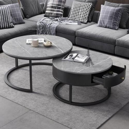 Nordic Living Room Coffee Tables for Bedroom Furniture Restaurant Side Table Simple Modern Small Apartment Hotel Round Tea Table