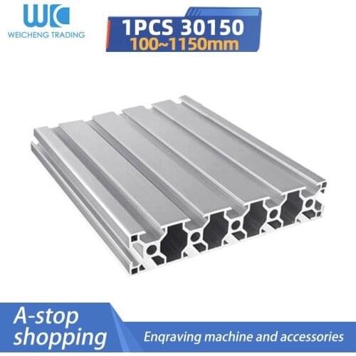 1PC 30150 t-Slot European Standard Anodized Aluminum Profile Extrusion 100-1150mm aluminum profile