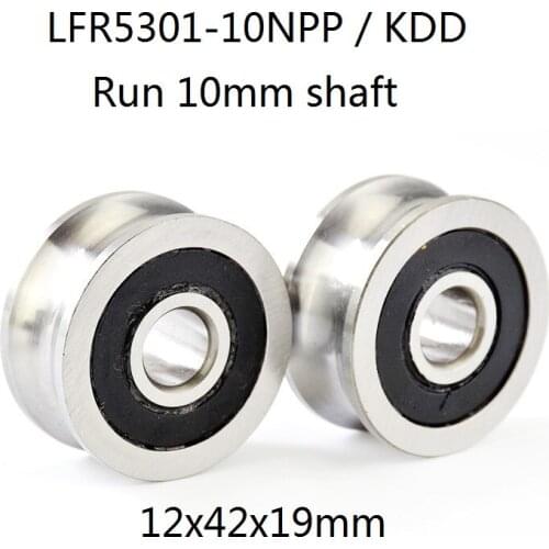 100pcs/lot LFR5301-10NPP LFR5301-10KDD U Groove Track Guide Roller Pulley 12x42x19mm LFR5301-10
