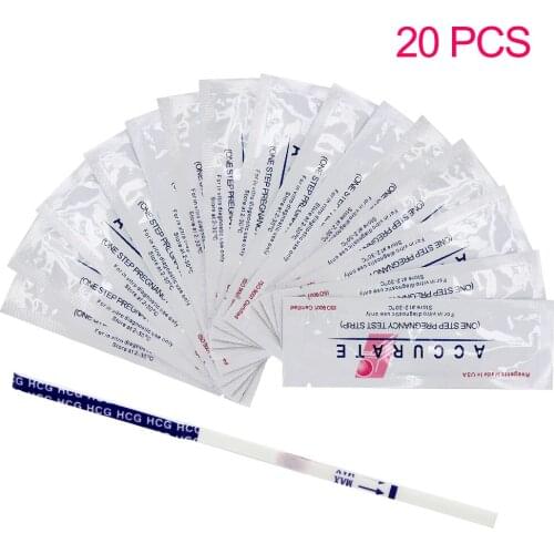 HCG Pregnant Stick Quick Reliable Pregnancy Test Lot Pregnancy Predictor Test Strip 20Pcs First Response Over 99% Accuracy