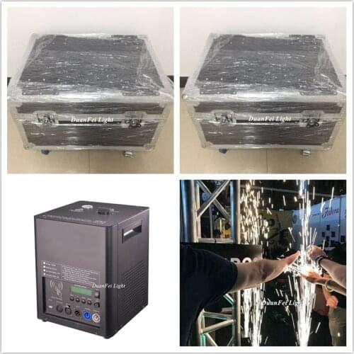 6pcs+Flycase) 700W pyro sparklers machine safety indoor/outdoor cold fountain fireworks special effects