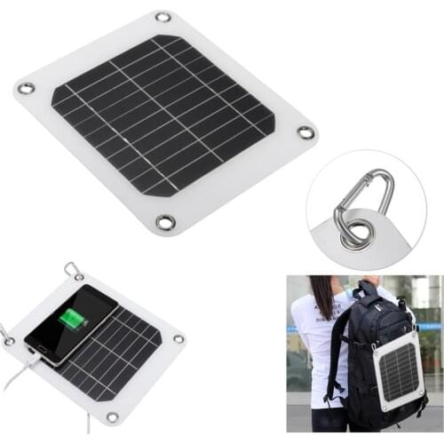 BUHESHUI 5W 5V Monocrystalline Silicon Solar Panel Charger Portable Solar Cell Charger USB Output Outdoor Activity Free Shipping