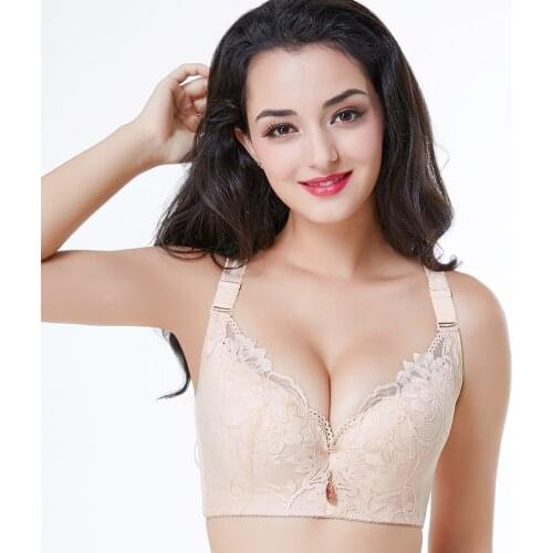 New fashion style embroidery push up bra big size female underwear Adjusted-straps Minimizer Femme Lingerie Large Underwear