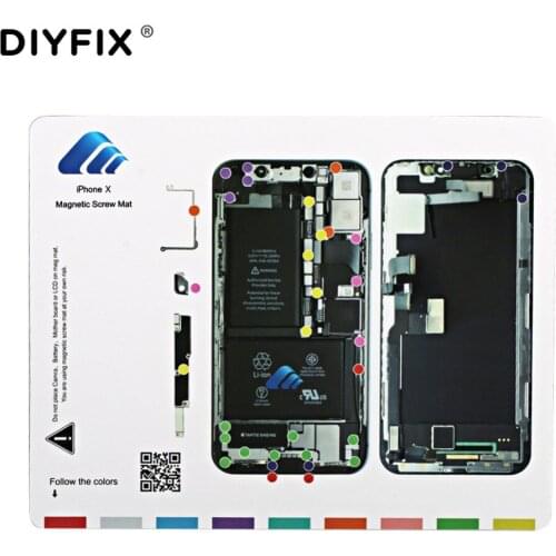 DIYFIX 1PC Magnetic Screw Mat for iPhone X 25 *20 cm Professional Guide Screw Pad Keeper Chart Mat Mobile Phone Repair Tools