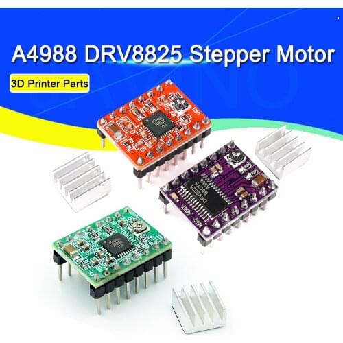 3D Printer Parts A4988 DRV8825 Stepper Motor Driver With Heat sink For SKR V1.3 1.4 GTR V1.0 RAMPS 1.4 1.6 MKS GEN V1.4 board