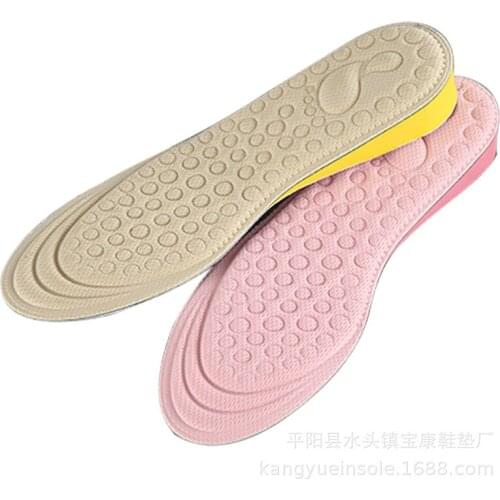 New 4D Stretch Breathable Deodorant Running Cushion Insoles for Feet Man Women Insoles for Shoes Sole Orthopedic Pad