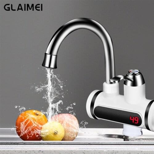 Water Heater Electric Display Kitchen Tap Instant Hot Water Faucet Heater Cold Heating Instantaneous Water Heater 3000w