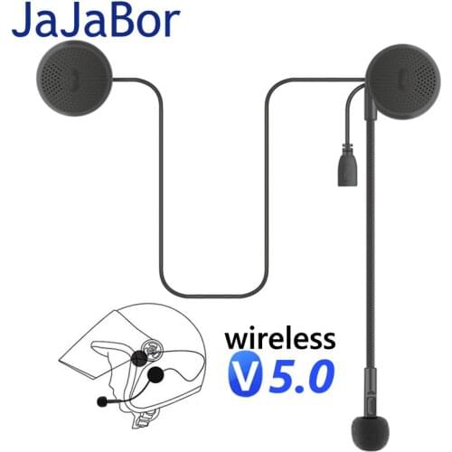JaJaBor Universal Motorcycle Helmet Headset Noise Reduction Stereo Music Player Handsfree Bluetooth-compatible Moto Headphone