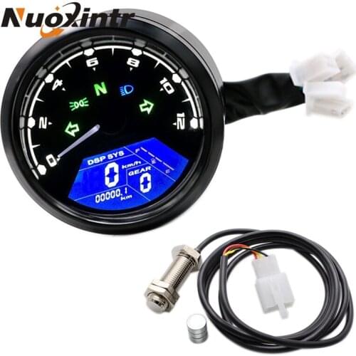 Motorcycle Speedometer LCD Digital Meter Universal Odometer Tachometer Speedometer Oil Meter Waterproof Night Vision Dial