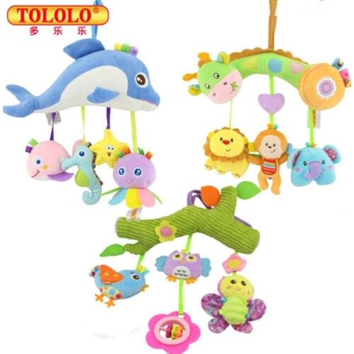 Baby Crib Musical Mobile Cot Bell Music Box Baby Bed Rattles Kids Mobility Toys Learning Education Newborn Kids Gift