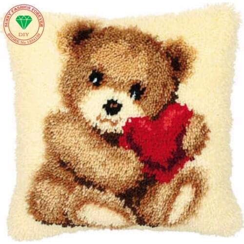Needlework Hobby Craft Diy pillowcase embroidery Bear Patchwork carpet sets embroidery stitch thread Stitch Thread embroidery