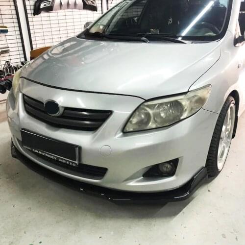 Toyota Corolla Front Bumper Attachment 2009 2010 2011 2012 2013 2014 Gloss Black 3 Pcs