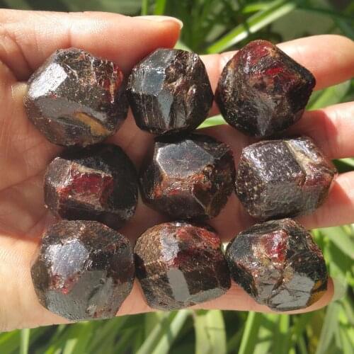 Natural Red Garnet Crystal Rough Stone Mineral Specimen Healing