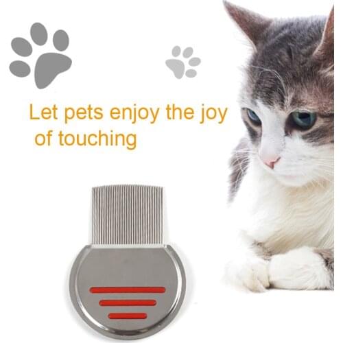 New Stainless Steel Pet Lice Cleaner Comb Dog Flea Cleaning Comb Threaded Needle Comb Flea Comb Cat Cleaning Brush Pet Supplies