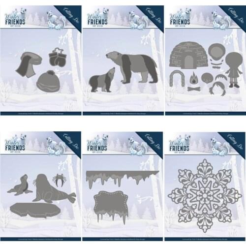New Winter animal friends metal Cutting Dies Stencils DIY Scrapbooking Paper/photo Cards Embossing Dies