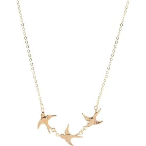Punk Girl Necklace 2020 Fashion New Wild Temperament Simple Three Bird Necklace Womens Clothing Sale Tourquoise Necklace