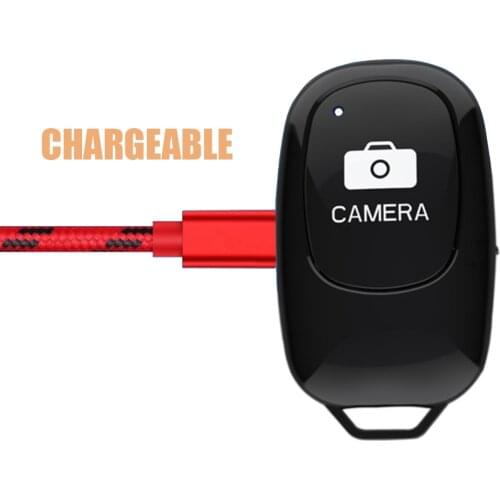 Rechargeable Bluetooth-compatible Remote Control Button Wireless Self-Timer Camera Stick Shutter Release Selfie for ios Android